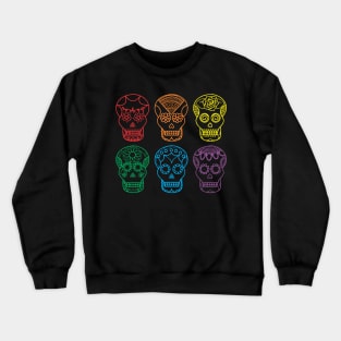 Rainbow Gay Pride Sugar Skulls Crewneck Sweatshirt